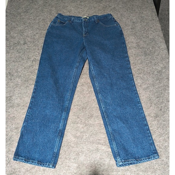 Riders by Lee Jeans Women's Sz 14M Blue Relax Straight Leg Med Wash Slimming NWT - Picture 1 of 13
